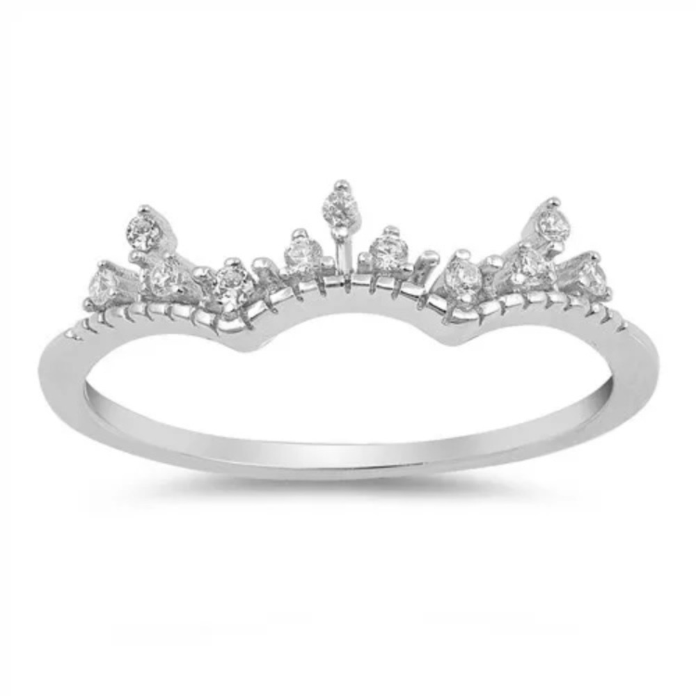 2/$20 Sweet Tiara ring .925 sterling size 6 1/2